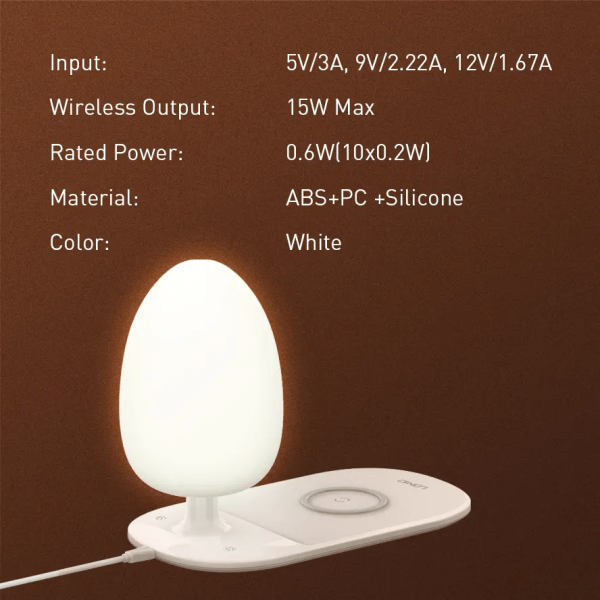 Fast Wireless Charger with Night Light - Image 2