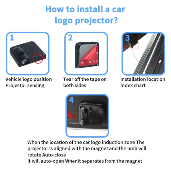 Car Logo Light Display for Car Doors - Image 5