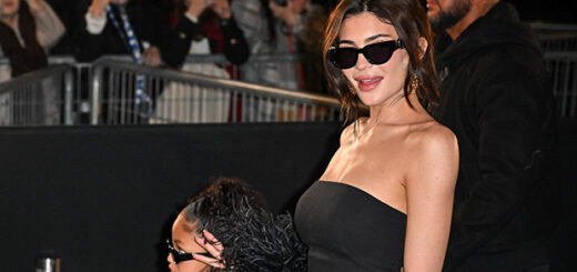 Kylie Jenner & Daughter Stormi, 5, Twin in Matching Black Dresses at Valentino’s Paris Fashion Week Show