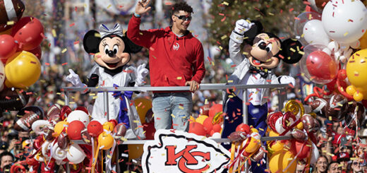 Patrick Mahomes Spotted on Disneyland Float With Mickey Mouse 1 Day After Winning the Super Bowl: Watch