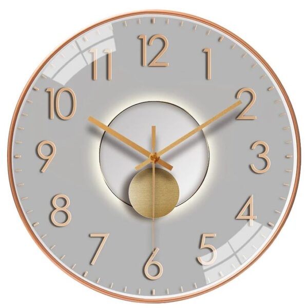 Creative Silent Wall Hanging Clock with Decor