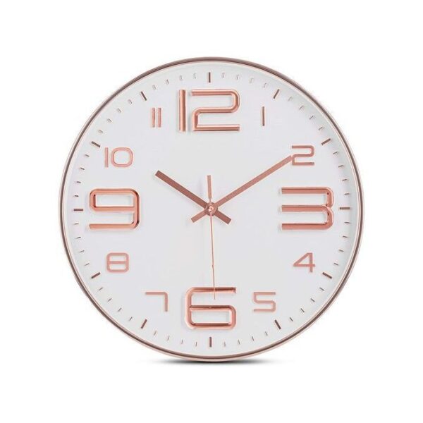 12 Inch (30cm) Rose Gold Hanging Clock - Image 4