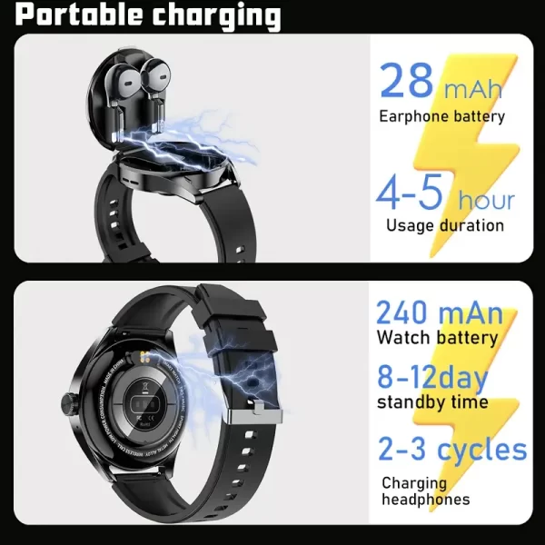 2-in-1 Smart Watch with Wireless Earphones - Image 8