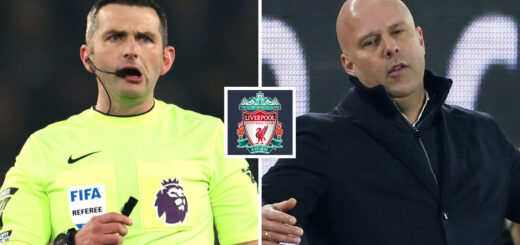 Liverpool: Arne Slot called Michael Oliver ‘a f***ing disgrace’ in 19-word blast that led to red card