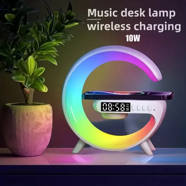 Speaker with Sunrise Alarm Clock & Wireless Charger