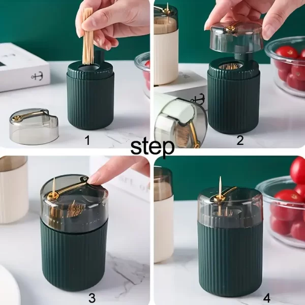 Automatic Release Press-type Plastic Toothpick Box - Image 12