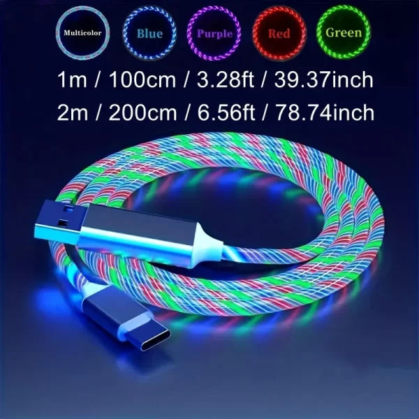 Light Up LED Glowing Fast Charging Cable - Image 2