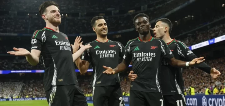 Champions League: Arsenal dump Real Madrid out, to face PSG in semi-final