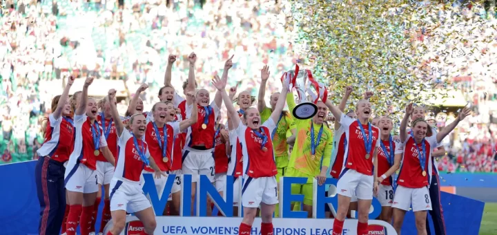 Valiant Arsenal shock Barca to win women’s Champions League