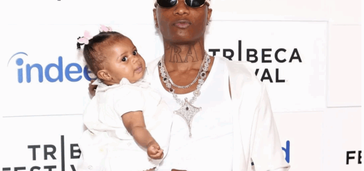 VIDEO: Wizkid steps out with daughter for her first public appearance at Tribeca Festival