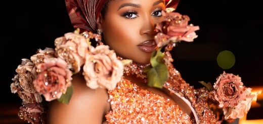 Veekee James Is Serving Peach Perfect Bridal Inspo for a Head-Turning Trad Wedding Slay