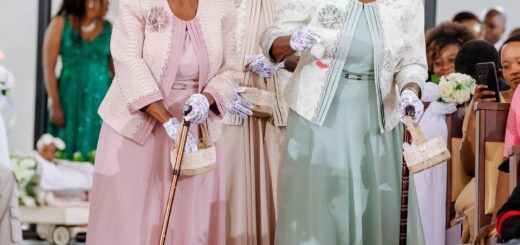These Flower Grandmas Brought a Cute Twist to the Aisle Walk