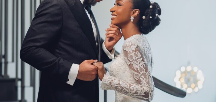 Obehi & Steven are #SOinlove! Their White Wedding Photos are Proof