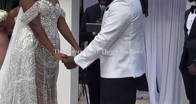 These Lovebirds Had Their Guest Reading Out a Wedding Guest Vow