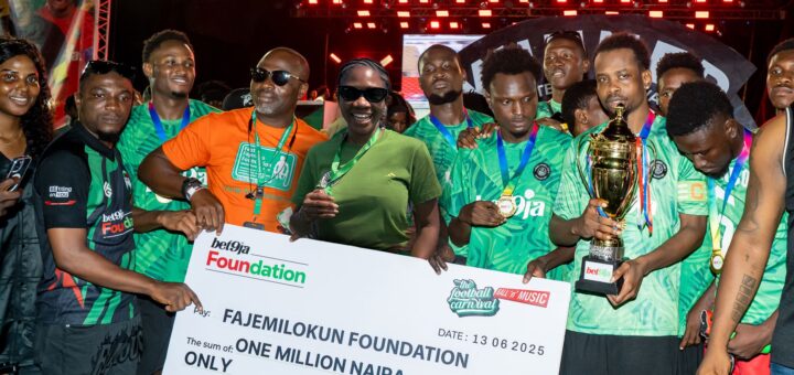 Bet9ja Foundation scores gig for charity at Bet9ja Football Carnival with ₦2m in charity donation