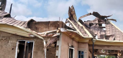 Property worth N40m destroyed by fire as physically-challenged widower, children escape death in Ebonyi